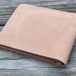 Men Wallet Bifold All Leather Card Holder Handmade Tan Men Purse Slim Wallet